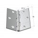 NICKEL PLATED BRASS FLAT HINGE 70x55 ITALY